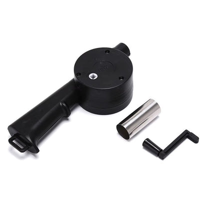 Manual Crank BBQ Fan - Outdoor Air Blower for Grilling and Picnics, Fire Bellows BBQ Tools KC0266